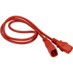 Шнур питания Lanmaster LAN-PP13/14-0.5-RD C13-С14 проводник.:3x0.75мм2 0.5м 220В 10А красный