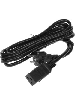 Шнур питания Lanmaster LAN-PP19/SH-3.0-BK C19-Schuko проводник.:3x1.5мм2 3м 220В 16А черный
