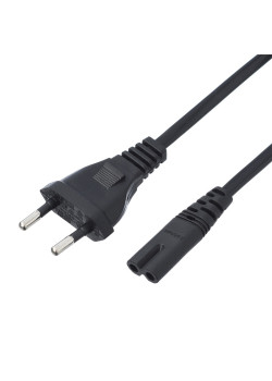 Кабель питания GoPower евровилка-C7 (2-pin) 1.8м ПВХ 0.75мм черный (1/300)
