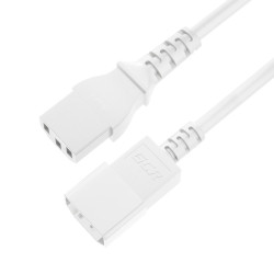 GCR PRO Кабель питания PROF удлинитель белый, 5.0m, С13 - С14, 3*1,0mm, медь, GCR-54363