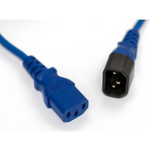 Шнур питания Hyperline PWC-IEC13-IEC14-5.0-BL C13-С14 проводник.:3x0.75мм2 5м 250В 10А (упак.:1шт) синий