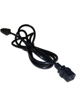 Шнур питания Lanmaster LAN-PP19/20-0.5-BK C19-C20 проводник.:3x1.5мм2 0.5м 250В 16А черный
