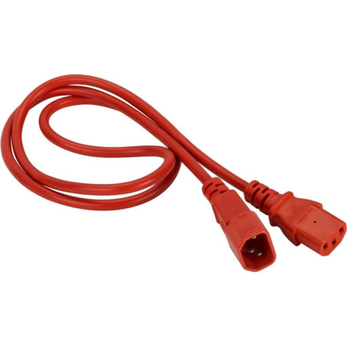 Шнур питания Lanmaster LAN-PP13/14-5.0-RD C13-С14 проводник.:3x0.75мм2 5м 220В 10А красный