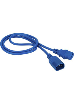 Шнур питания Lanmaster LAN-PP13/14-1.5-BL C13-С14 проводник.:3x0.75мм2 1.5м 250В 10А синий