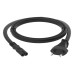 GCR Кабель питания 1.0m, CEE 7/16 / IEC C7, черный, 2*0,5mm, GCR-54292