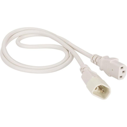 Шнур питания Lanmaster LAN-PP13/14-0.5-WH C13-С14 проводник.:3x0.75мм2 0.5м белый