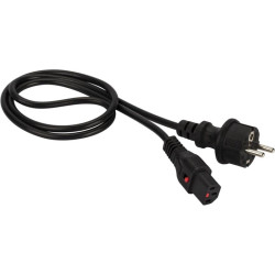 Шнур питания Lanmaster LAN-PP13L/SH-1.0-BK C13-Schuko проводник.:3x0.75мм2 1м 220В 10А черный