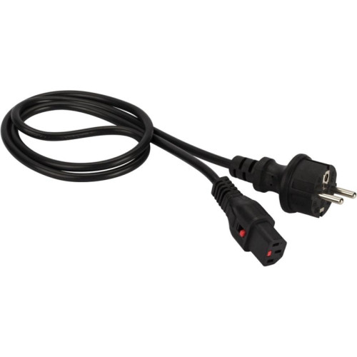 Шнур питания Lanmaster LAN-PP13L/SH-1.0-BK C13-Schuko проводник.:3x0.75мм2 1м 220В 10А черный