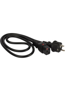 Шнур питания Lanmaster LAN-PP19L/SH-0.5-BK C19-Schuko проводник.:3x1.5мм2 0.5м 220В 16А черный