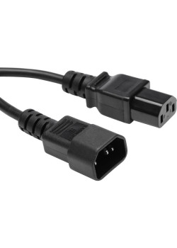 Шнур питания Lanmaster LAN-PP13/14-1.8-BK C13-С14 проводник.:3x0.75мм2 1.8м 220В 10А (упак.:1шт) черный