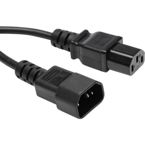 Шнур питания Lanmaster LAN-PP13/14-1.8-BK C13-С14 проводник.:3x0.75мм2 1.8м 220В 10А (упак.:1шт) черный