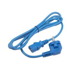Кабель питания компьютера PWC-IEC13-SHM-1.8-BL (Schuko+C13) (3x0.75), 10A, угловая вилка, 1.8м, цвет синий (ПВС-АП-3*0,75-250-S22C13-10-1,8 ГОСТ 28244-96)