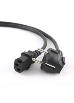 Кабель питания Cablexpert PC-186-1-3M, 3м, Schuko- C13, Сечение провода 3x1кв.мм, черный, с заземлением, пакет {75} (792594)