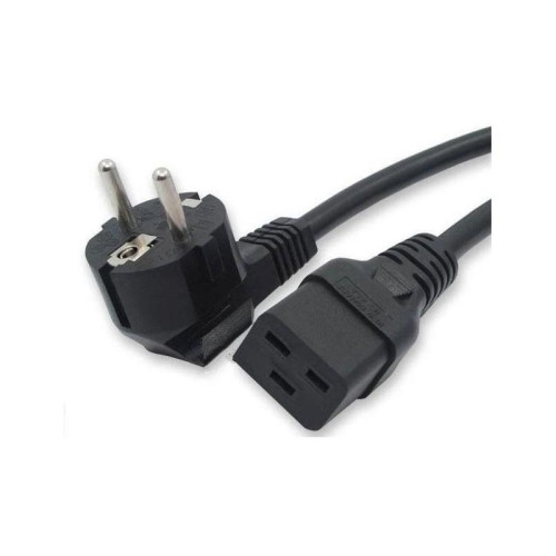Шнур питания Hyperline PWC-IEC19-SHM-1.8-BK C19-Schuko проводник.:3x1.5мм2 1.8м 250В 16А (упак.:1шт) черный