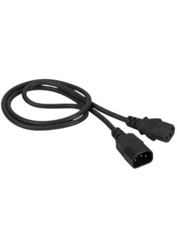 Шнур питания Lanmaster LAN-PP13/14-5.0-BK C13-С14 проводник.:3x0.75мм2 5м 220В 10А (упак.:1шт) черный