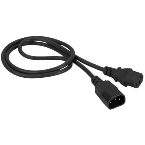 Шнур питания Lanmaster LAN-PP13/14-5.0-BK C13-С14 проводник.:3x0.75мм2 5м 220В 10А (упак.:1шт) черный