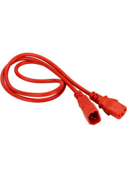 Шнур питания Lanmaster LAN-PP13/14-1.5-RD C13-С14 проводник.:3x0.75мм2 1.5м 220В 10А красный