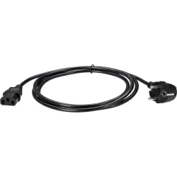 Кабель/ Кабель компьютер - розетка 220V EU (угловой)<VDE> 3GX0,5mm2, 1,8m, медь, Telecom <TY021-CU0.5-1.8M>