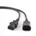 Кабель питания сист.блок-монитор Cablexpert PC-189-15, 4.5м, C13-C14, 6А, Сечение провода: 0,5 мм2, черный, с заземлением {55} (008150)