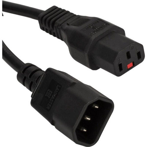 Шнур питания Lanmaster LAN-PP13L/14-1.5-BK C13-С14 проводник.:3x0.75мм2 1.5м 220В 10А черный