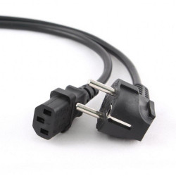 Кабель питания Cablexpert PC-186-10, 3.0м, Schuko- C13, 6А, Сечение провода: 0,5 мм2, черный, с заземлением {75}