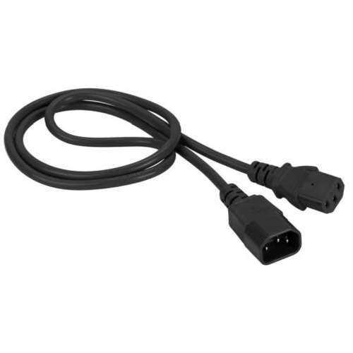 Шнур питания Lanmaster LAN-PP13/14-0.5-BK C13-С14 проводник.:3x0.75мм2 0.5м 220В черный