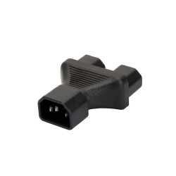 4PH Переходник разветвитель C14 - C13 х2 двойной, прямой, черный, 4PH-R90289