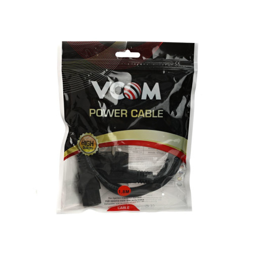 Кабель/ Кабель компьютер --> розетка 220V ( угловая Евровилка) <VDE> 3G*0,75mm2 VCOM <CE021-CU0.75-1.8> 1,8м Кабель/ Кабель компьютер --> розетка 220V ( угловая Евровилка) <VDE> 3G*0,75mm2 VCOM <CE021-CU0.75-1.8> 1,8м