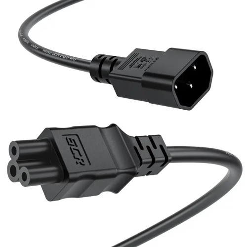 GCR Кабель питания PROF 2.0m, С14 - С5, черный, 3*1,5mm, GCR-55968