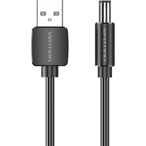 Кабель Vention USB AM/DC-jack 5.5мм M - 1.5м Чёрный