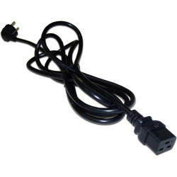 Шнур питания Lanmaster LAN-PP19/SHA-0.5-BK C19-Schuko проводник.:3x1.5мм2 0.5м 220В 16А черный