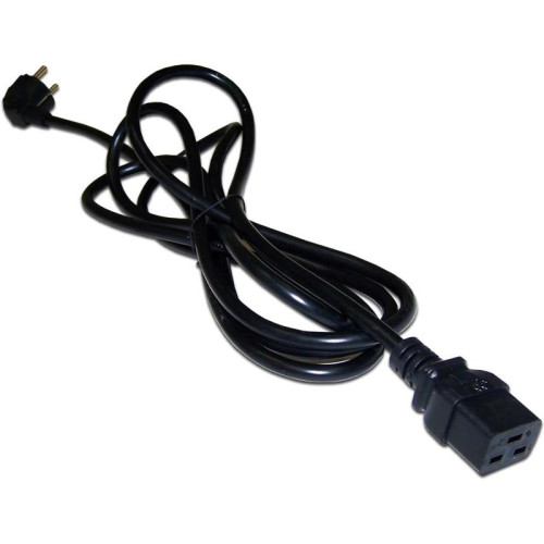 Шнур питания Lanmaster LAN-PP19/SHA-0.5-BK C19-Schuko проводник.:3x1.5мм2 0.5м 220В 16А черный