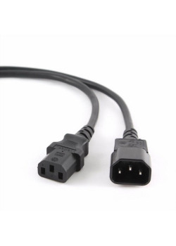 Кабель питания сист.блок-монитор Cablexpert PC-189-VDE-5M, 5м, C13-C14, VDE, 10А, Сечение провода: 0,75 мм2, черный, с заземлением {55}