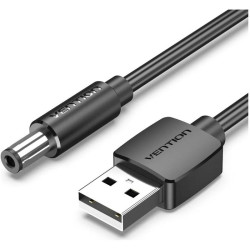 Кабель Vention USB AM/DC-jack 5.5мм M - 1.5м Чёрный