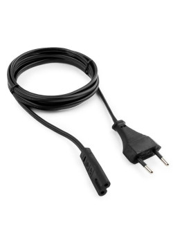 Кабель питания для аудио/видео техники Cablexpert PC-184-VDE-0.5M 0,5м, S52 - C7, VDE, 2х0,75, черный, пакет
