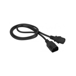 Шнур питания Lanmaster LAN-PP13/14-0.5-BK C13-С14 проводник.:3x0.75мм2 0.5м 220В черный
