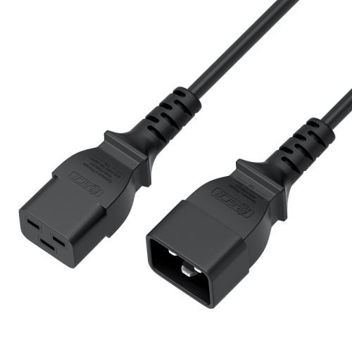 GCR PRO Кабель питания PROF 10.0m, С19 - С20, черный, 3*1,5mm, медь, GCR-56621