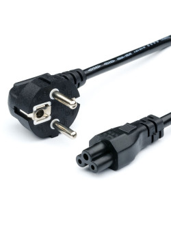 Кабель питания GoPower евровилка CEE 7/7-IEC 320 C5 1.8м ПВХ 0.75мм черный (1/10/160)