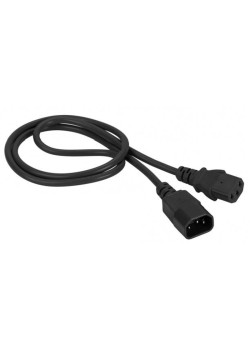 Шнур питания Lanmaster LAN-PP13/14-1.0-BK C13-С14 проводник.:3x0.75мм2 1м черный