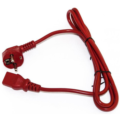 Шнур питания Hyperline PWC-IEC13-SHM-5.0-RD C13-Schuko проводник.:3x0.75мм2 5м 250В 10А (упак.:1шт) красный