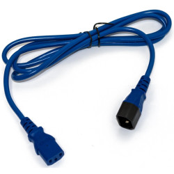 Шнур питания Lanmaster LAN-PP13/14-1.0-BL C13-С14 проводник.:3x0.75мм2 1м 220В 10А синий
