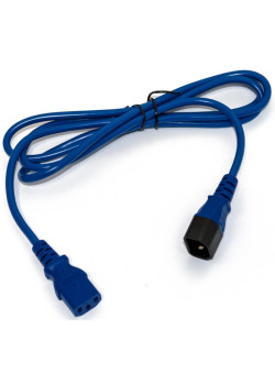 Шнур питания Lanmaster LAN-PP13/14-1.0-BL C13-С14 проводник.:3x0.75мм2 1м 220В 10А синий