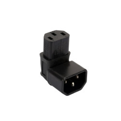 4PH Переходник C13 - C14 угловой, цвет черный, 4PH-R90291