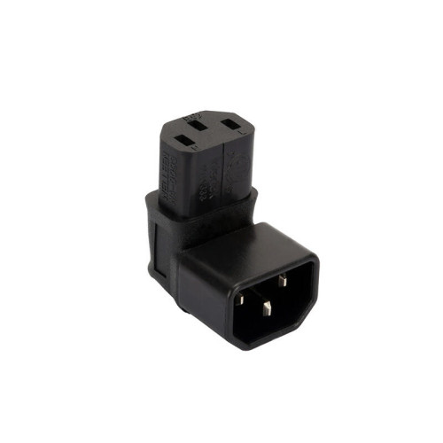 4PH Переходник C13 - C14 угловой, цвет черный, 4PH-R90291
