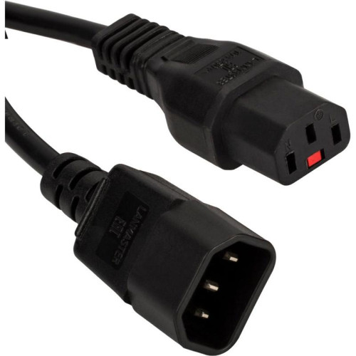 Шнур питания Lanmaster LAN-PP13L/14-2.0-BK C13-С14 проводник.:3x0.75мм2 2м 220В 10А черный
