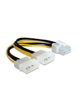 Разветвитель питания Cablexpert CC-PSU-81, 2хMolex-PCI-Express 8pin, для подключения в/к PCI-Е (8pin) к б/п ATX {500} (087322)