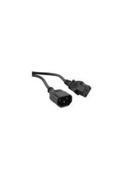 Шнур питания Hyperline PWC-IEC13-IEC14-1.0-BK C13-С14 проводник.:3x0.75мм2 1м 230В 10А (упак.:1шт) черный