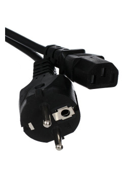 Кабель/ Кабель компьютер - розетка 220V <5.0м> (Европейский стандарт)  <TP021-5.0-BK>