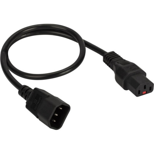 Шнур питания Lanmaster LAN-PP13L/14-1.5-BK C13-С14 проводник.:3x0.75мм2 1.5м 220В 10А черный