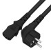 Кабель GCR 1.5m, Евровилка угловая - С13, 3*0,5mm, черный, GCR-54368 [GCR-54368]